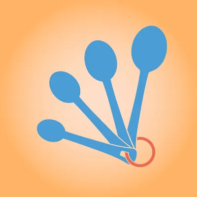 Un trousseau de quatre cuillères de différentes grosseurs.