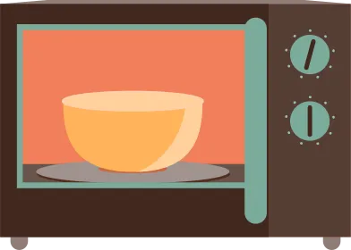 Un bol au micro-ondes.