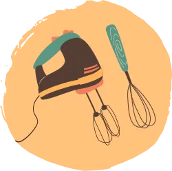 Un batteur électrique et un fouet.