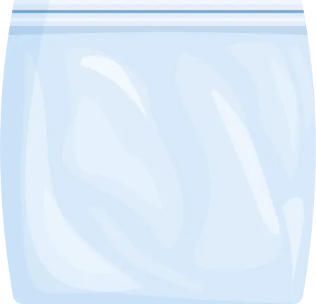 Un sac en plastique refermable.