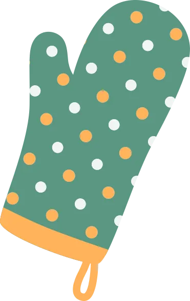 Une mitaine de four.