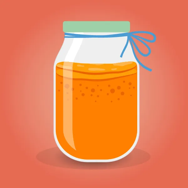 Un pot de kombucha artisanal.